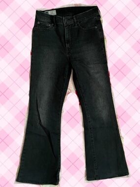 Gap High Rise Black Flare Petite Jeans